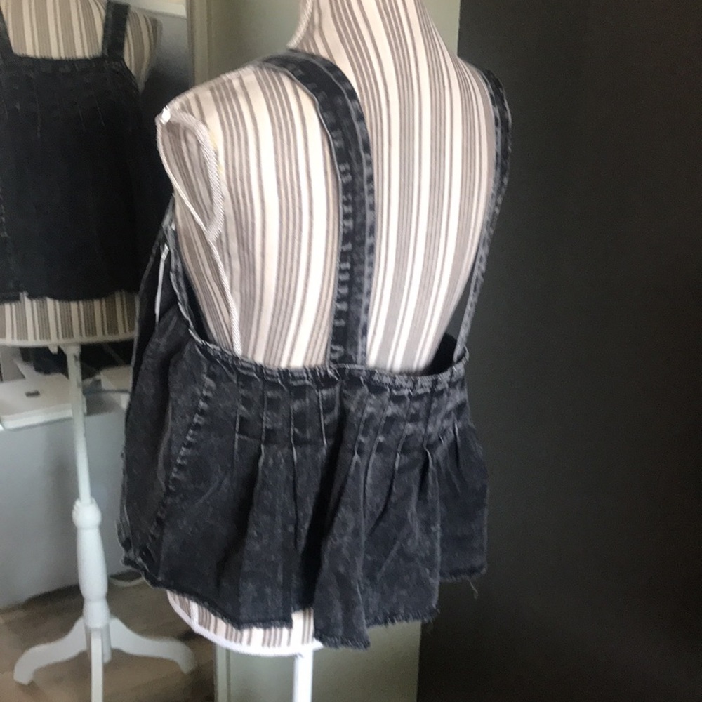 🛑 1 hour sale. Free People, M, pleated baby doll denim - Picture 11 of 11